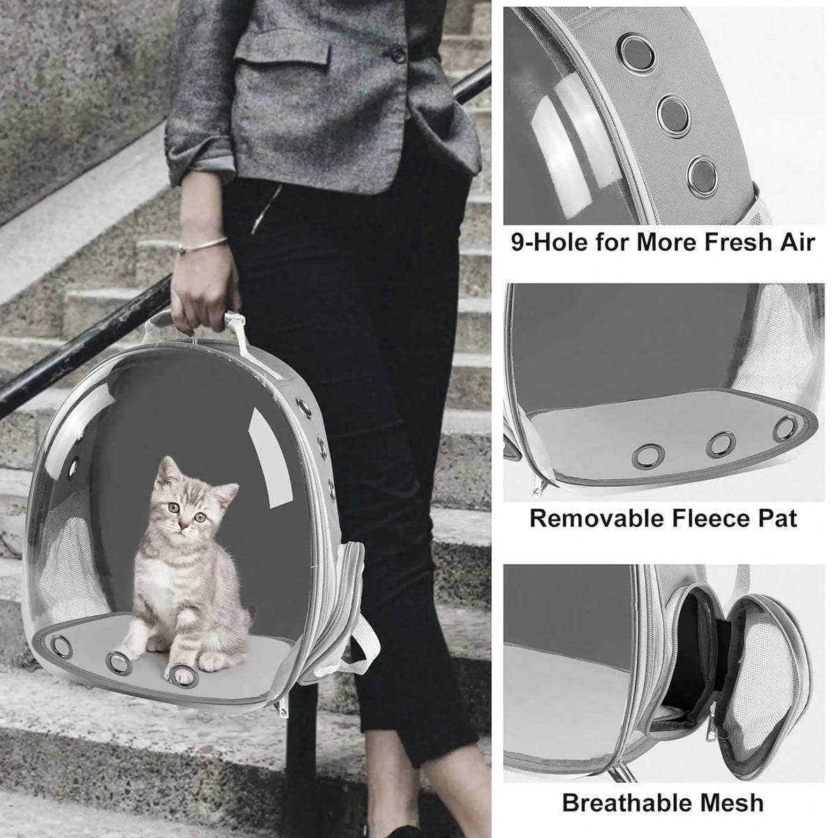 🐱 Sac à dos de transport pour chat