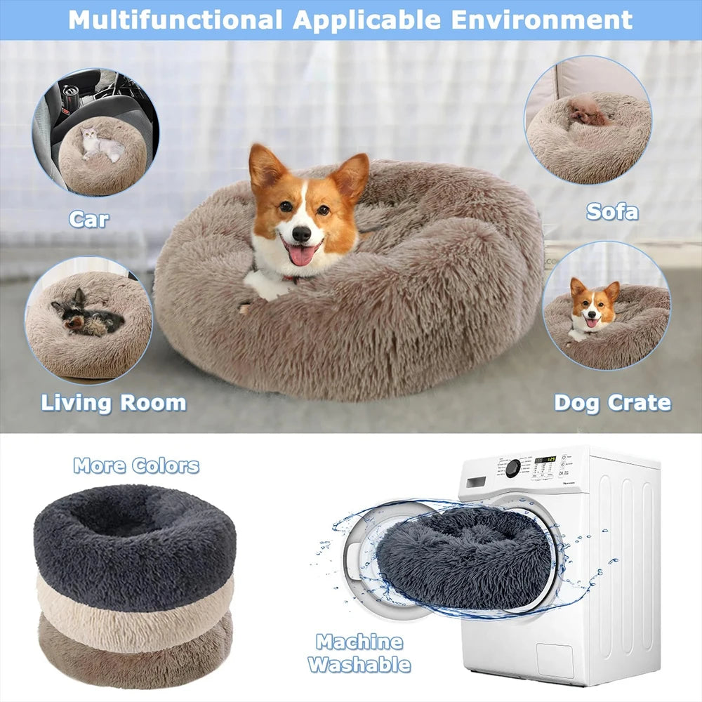 Panier rond ultra-moelleux pour chien 🐶💤