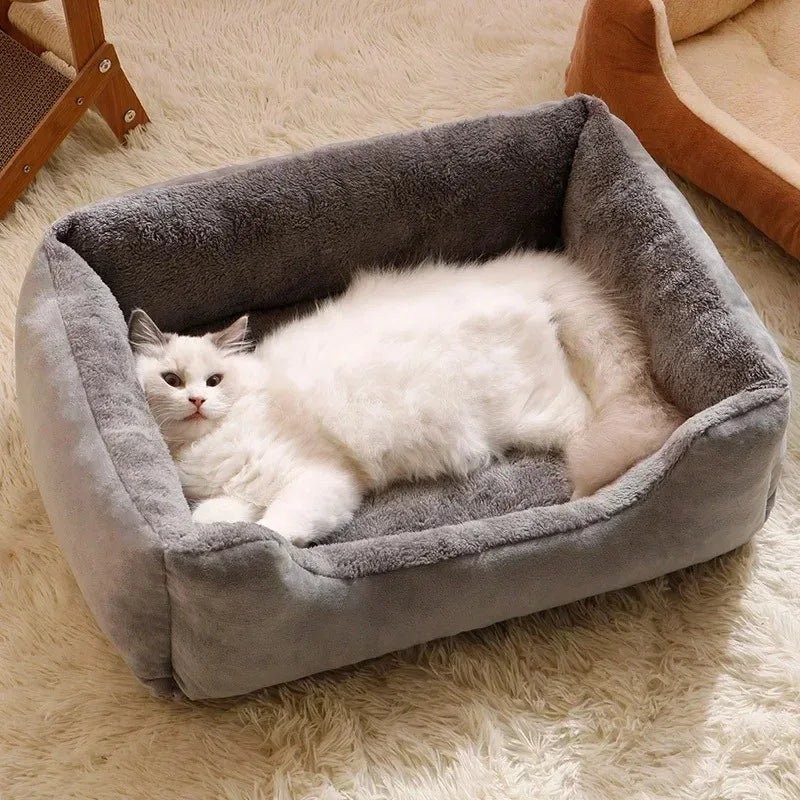 Lit douillet en peluche pour chat 🐱💤