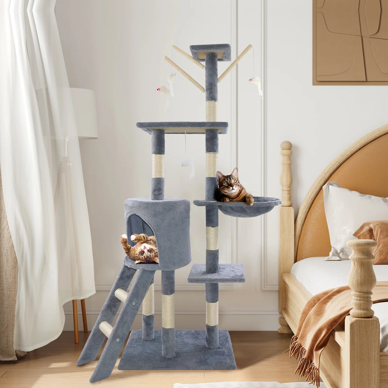 🐱 Grand arbre à chat 5 niveaux et plus