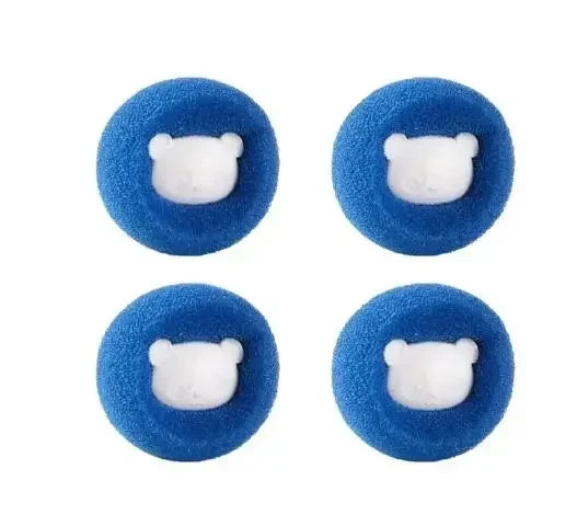 Lot de 4 boules attrape-poils pour machine à laver 🐶🐱🧺