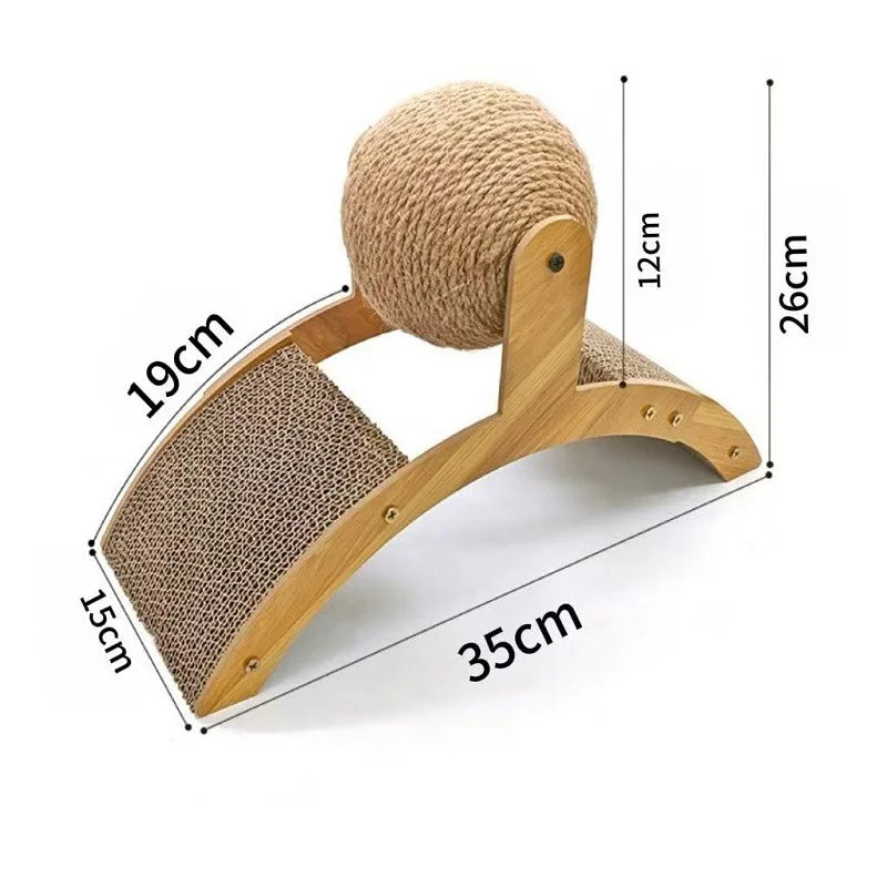 🐱 Griffoir à balle rotative pour chat – Roue interactive en sisal