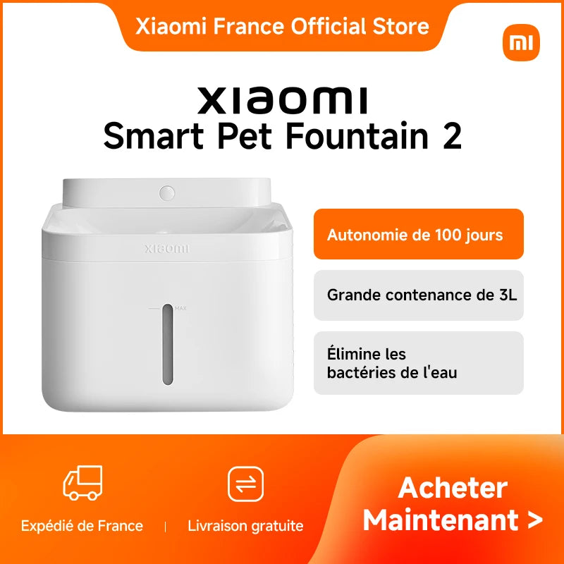 Fontaine à eau intelligente Xiaomi 3 L – Wi-Fi & design compact