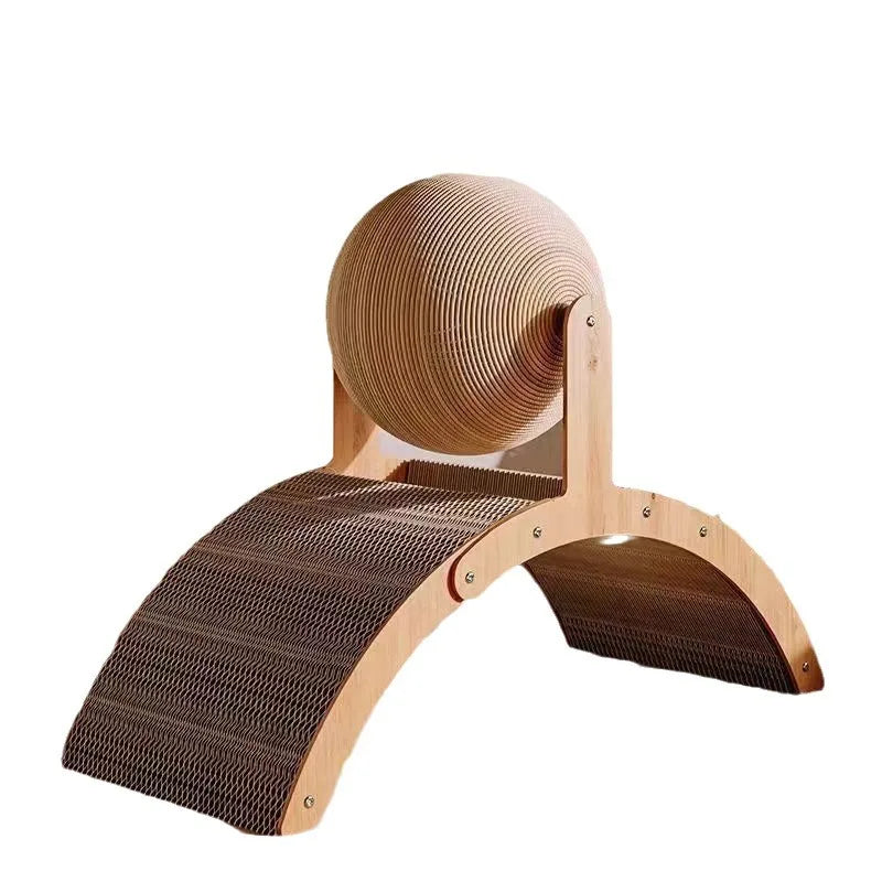 🐱 Griffoir à balle rotative pour chat – Roue interactive en sisal
