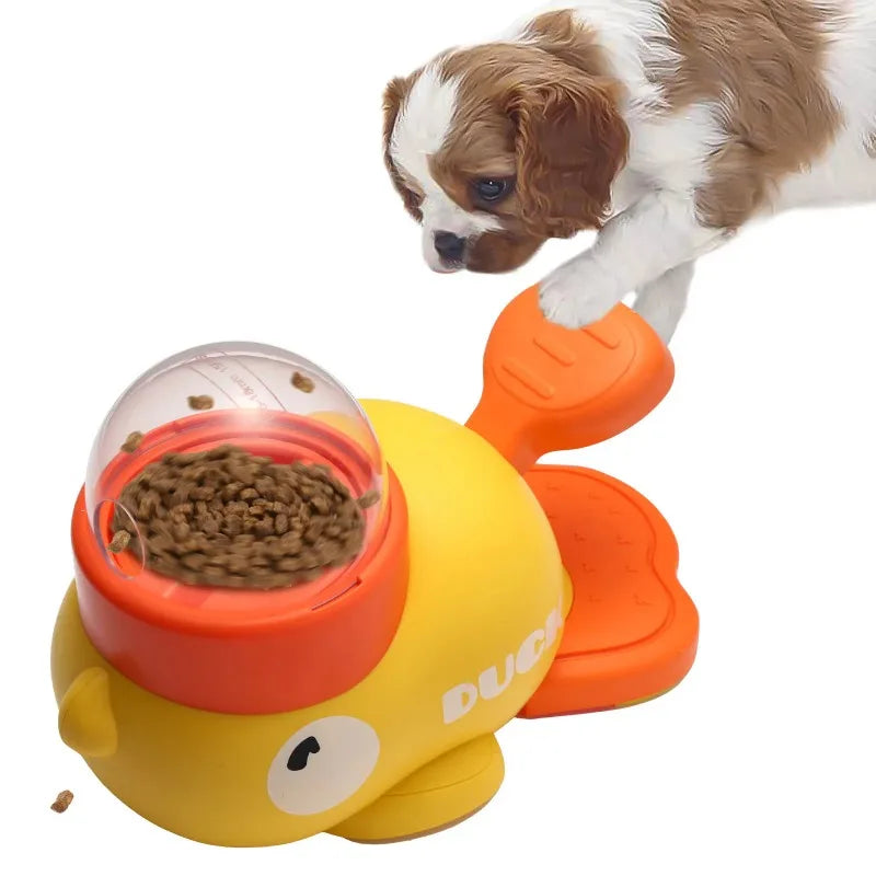 Distributeur Interactif et Jouet Culbuto pour Chiens et Chats - Modèle Canard