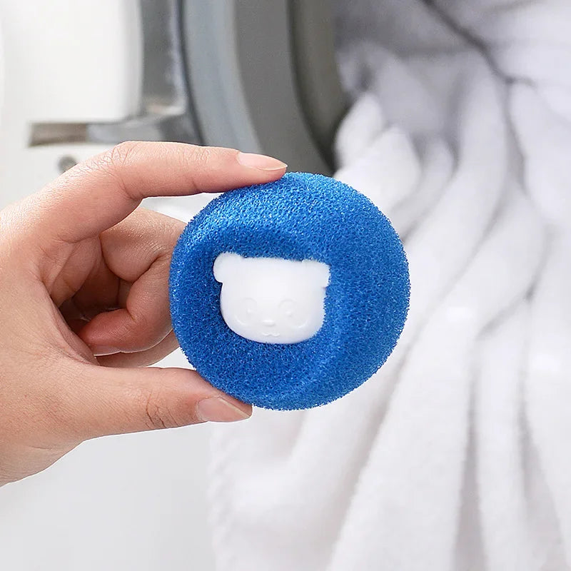 Lot de 4 boules attrape-poils pour machine à laver 🐶🐱🧺